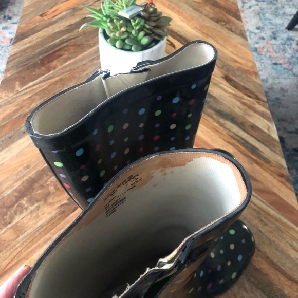 Black Polka Dot Boots - Picture 5 of 5